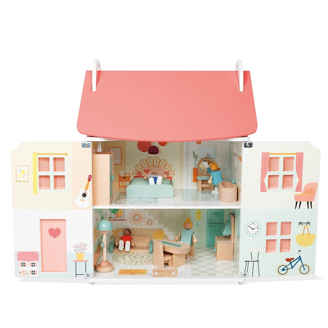 Furnished dollhouse (15 pcs)