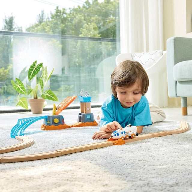 Navette spatiale et train 2 en 1 - Véhicules de jeu by Hape