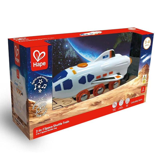 Navette spatiale et train 2 en 1 - Véhicules de jeu by Hape