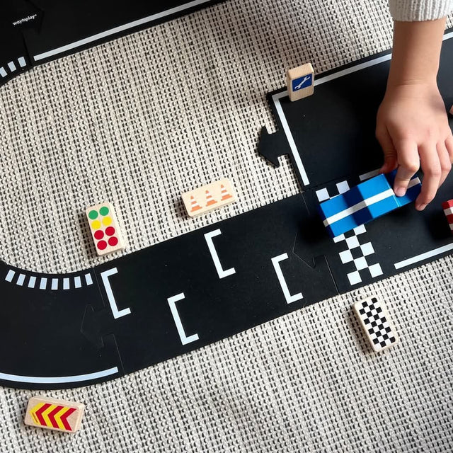 Panneaux de course Road Blocks (8 pcs) - Véhicules de jeu by Waytoplay