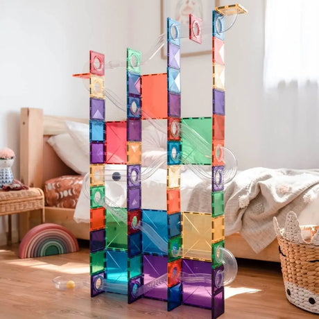 Parcours de balle magnétique Rainbow (92 pcs) - Jeux de construction by Connetix