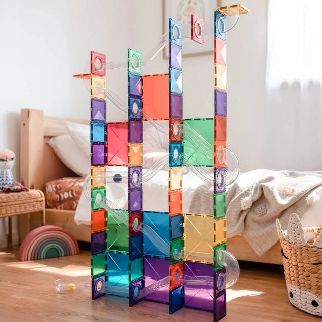 Parcours de balle magnétique Rainbow (92 pcs) - Jeux de construction by Connetix
