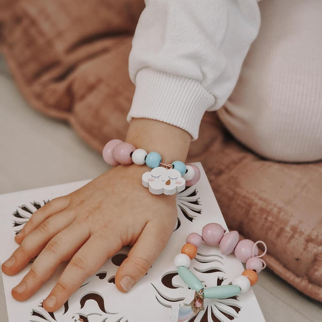 Perles en bois Arc-en-ciel (400 pcs) - Jeux de motricité fine by Djeco