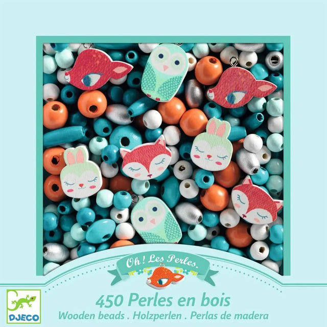 Perles en bois Petits animaux (450 pcs) - Jeux de motricité fine by Djeco