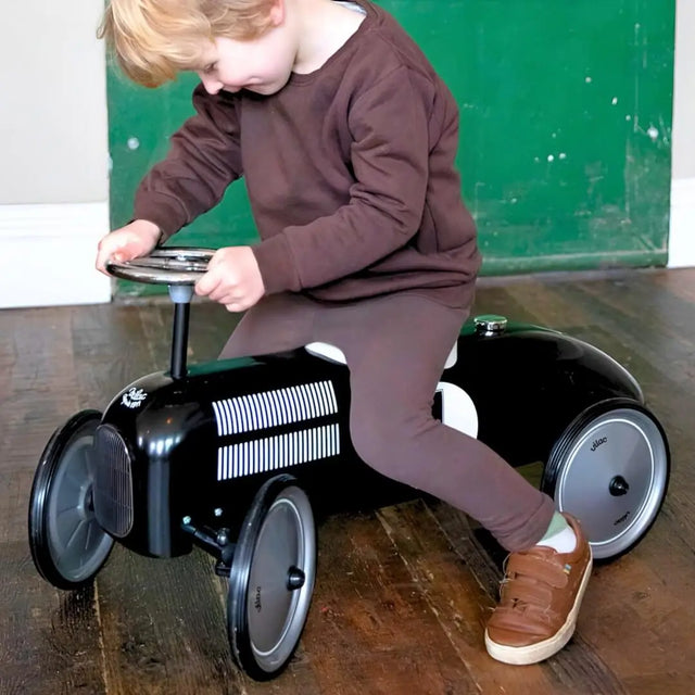 Porteur voiture de course rétro - Noir - Porteurs by Vilac