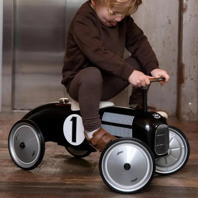 Porteur voiture de course rétro - Noir - Porteurs by Vilac