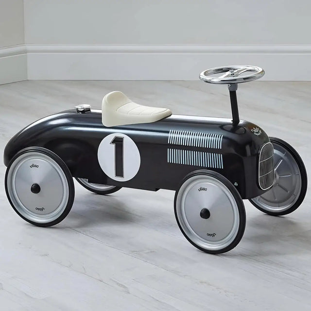 Porteur voiture de course rétro - Noir - Porteurs by Vilac