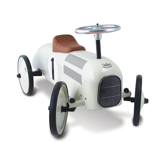 Porteur voiture de course vintage - Blanc crème - Porteurs by Vilac