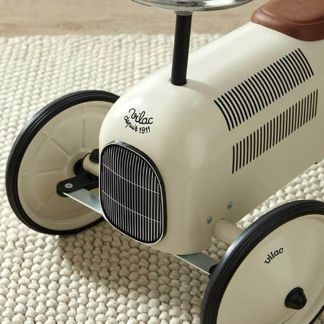 Porteur voiture de course vintage - Blanc crème - Porteurs by Vilac