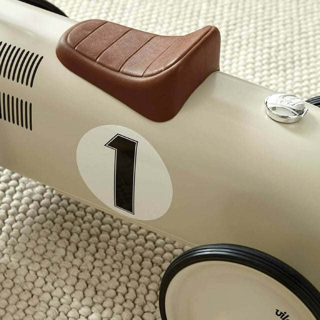 Porteur voiture de course vintage - Blanc crème - Porteurs by Vilac