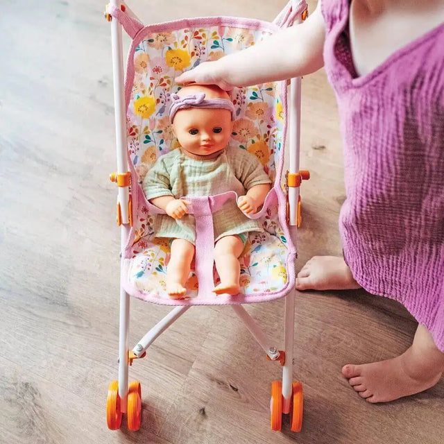 Poussette Flowers de poupée Pomea - Accessoires poupée by Djeco