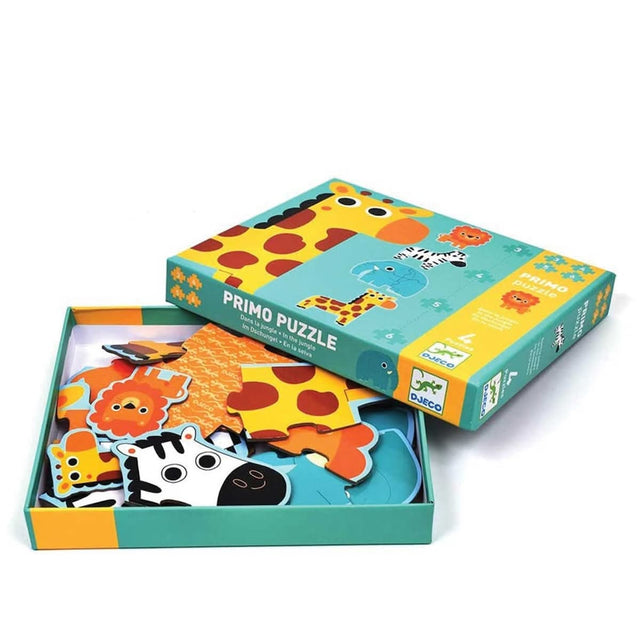 Primo puzzle géant - Dans la jungle (3 à 6 pcs) - Casse-têtes by Djeco