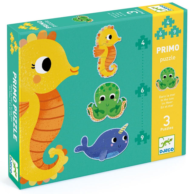 Primo puzzle géant - Dans la mer (4 à 9 pcs) - Casse-têtes by Djeco