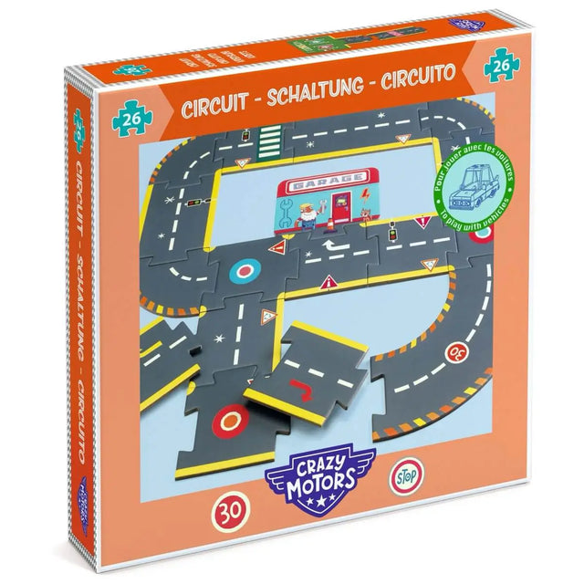 Puzzle circuit géant Crazy Motors (26 pcs) - Casse-têtes by Djeco
