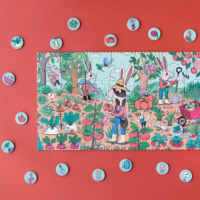 Puzzle d'observation Le Jardin du Lapin (24 pcs) - Casse-têtes by Londji