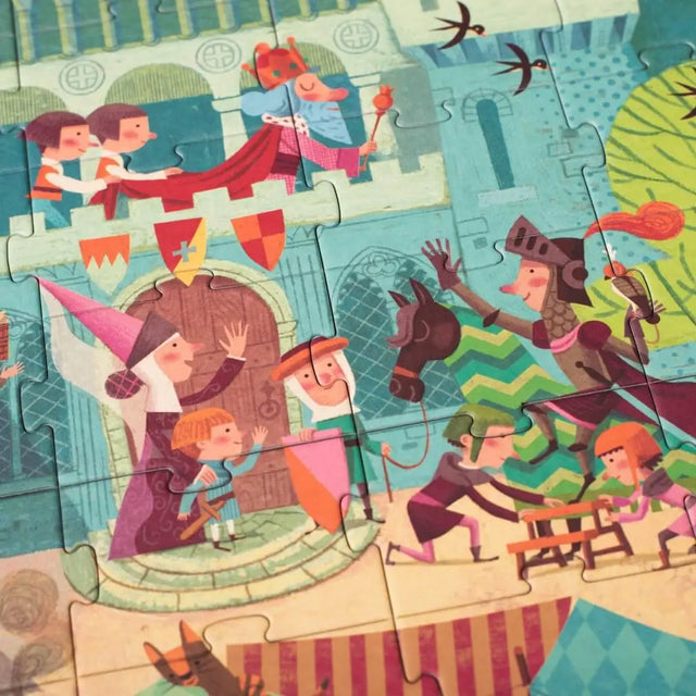 Puzzle d'observation - Voyage au Moyen Âge (100 pcs) - Casse-têtes by Londji