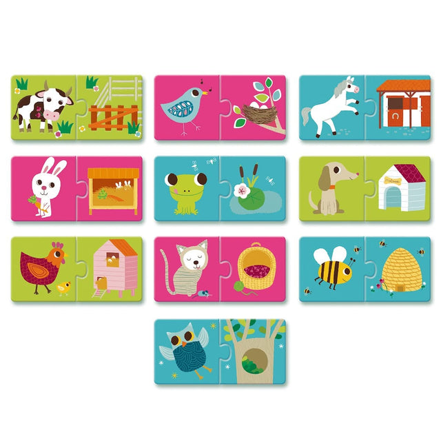 Puzzle Duo - Habitat (10 x 2 pcs) - Casse-têtes by Djeco