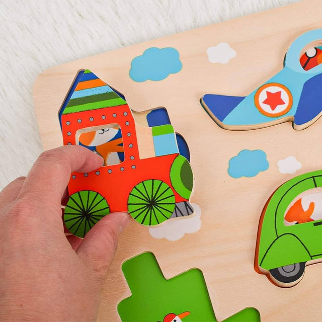 Puzzle en bois Coucou Vroum - Casse-têtes by Djeco