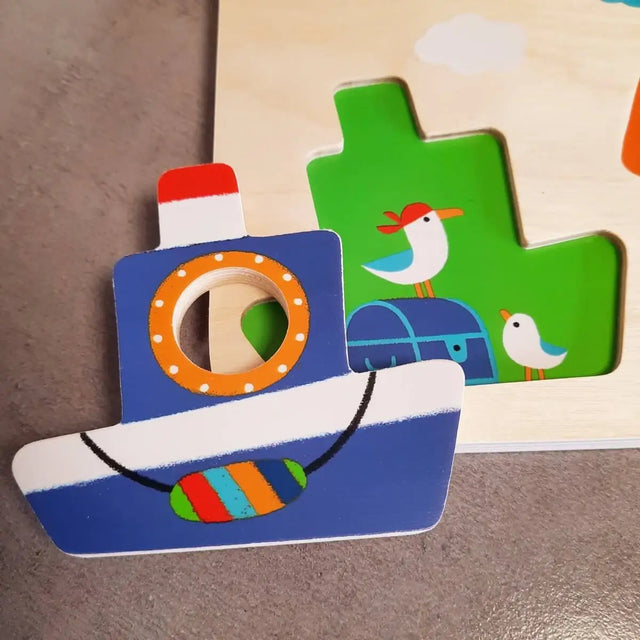 Puzzle en bois Coucou Vroum - Casse-têtes by Djeco