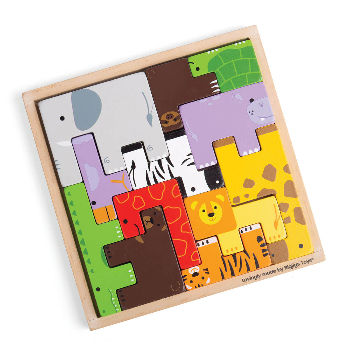 Puzzle en bois 6 pièces Locomotive - Playtive Junior | Beebs