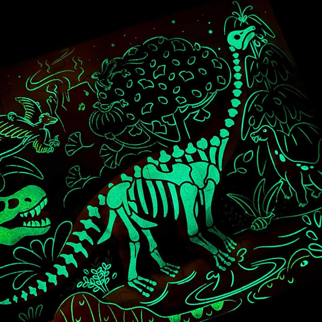 Puzzle géant Dinosaures phosphorescent (200 pcs) - Casse-têtes by Hape