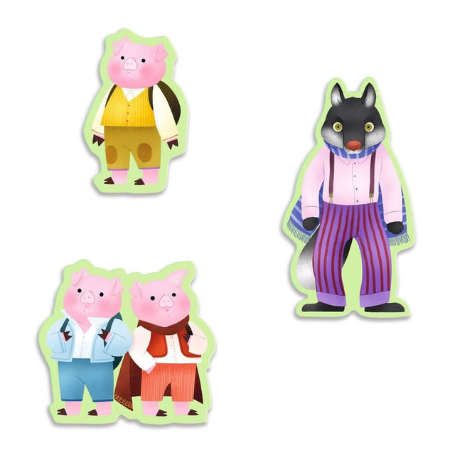 Puzzle histoire - 3 petits cochons (35 pcs) - Casse-têtes by Djeco