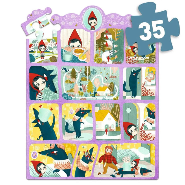 Puzzle histoire - Petit chaperon rouge (35 pcs) - Casse-têtes by Djeco