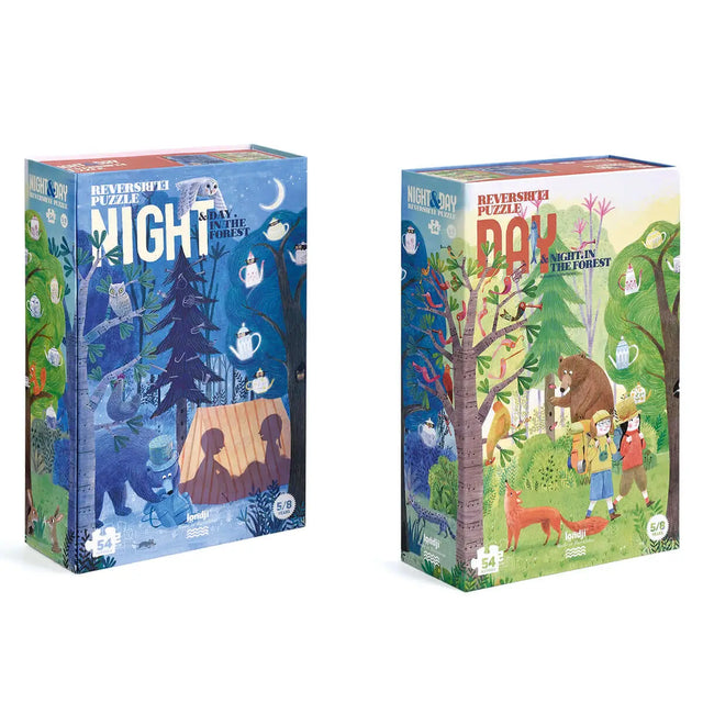 Puzzle réversible - Nuit & jour dans la forêt (54 pcs) - Casse-têtes by Londji