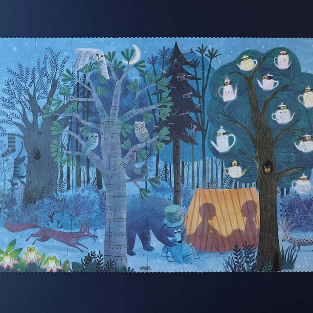 Puzzle réversible - Nuit & jour dans la forêt (54 pcs) - Casse-têtes by Londji