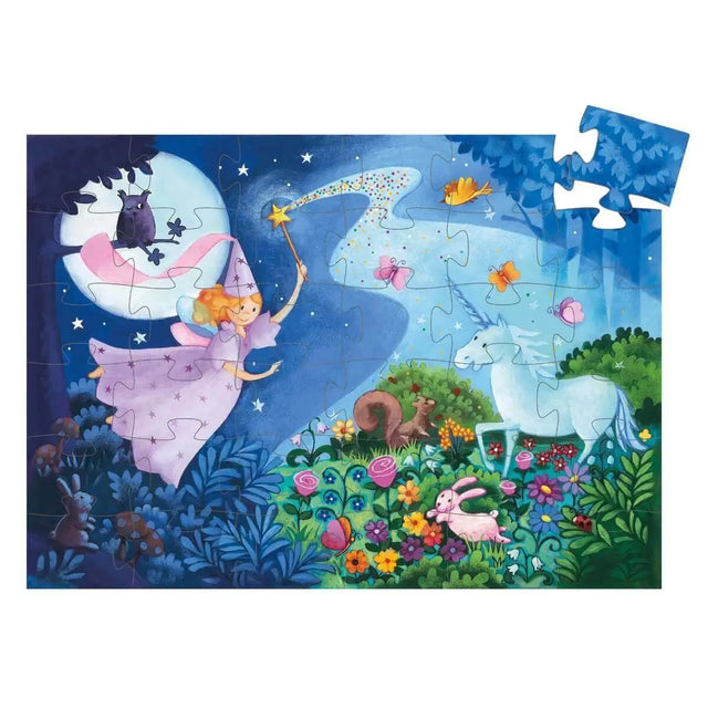 Puzzle silhouette - Fée et la licorne (36 pcs) - Casse-têtes by Djeco