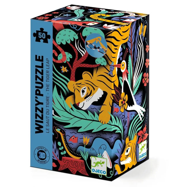 Puzzle Wizzy - Le saut du tigre (50 pcs) - Casse-têtes by Djeco
