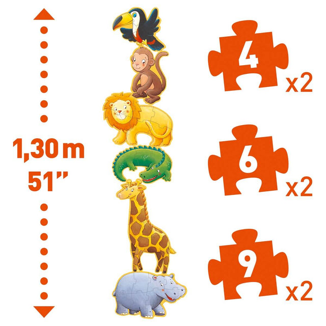 Puzzles géants - Ouistiti et ses amis (4 à 9 pcs) - Casse-têtes by Djeco