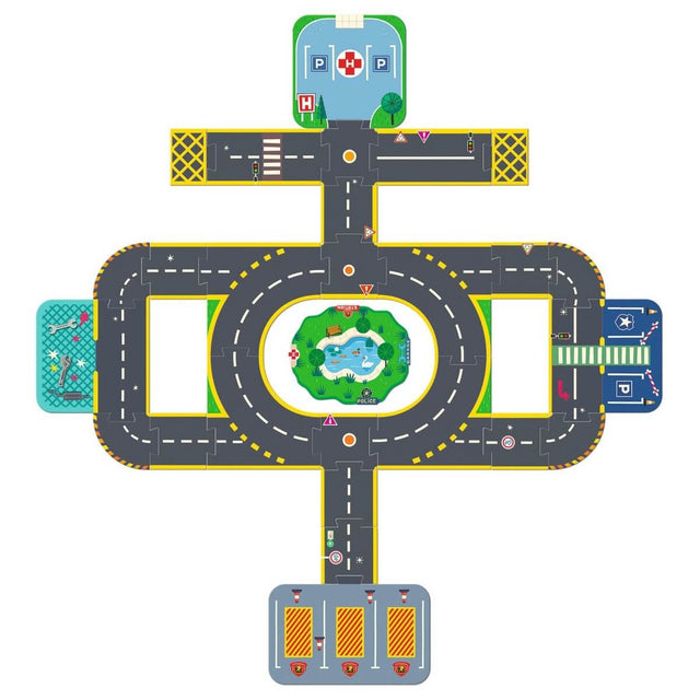 Puzzle'Up géant - Ville Crazy Motors (33 pcs) - Casse-têtes by Djeco