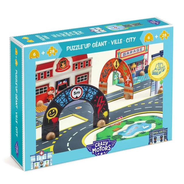 Puzzle'Up géant - Ville Crazy Motors (33 pcs) - Casse-têtes by Djeco
