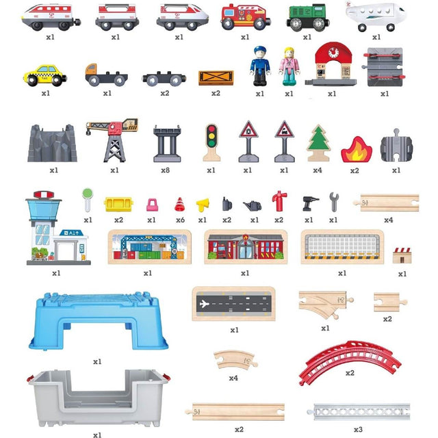 Seau de train de grande métropole Super Cityscape - Ensembles de jeu by Hape