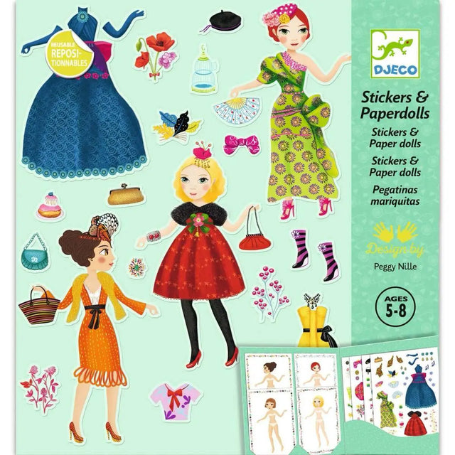 Stickers Paper Dolls - Trop mode - Art & bricolage by Djeco