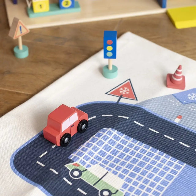 Tapis circuit de voitures Avenue du Moulin - Décoration by Moulin Roty