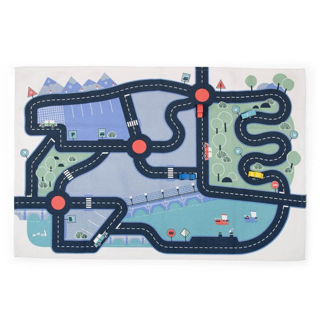 Tapis circuit de voitures Avenue du Moulin - Décoration by Moulin Roty