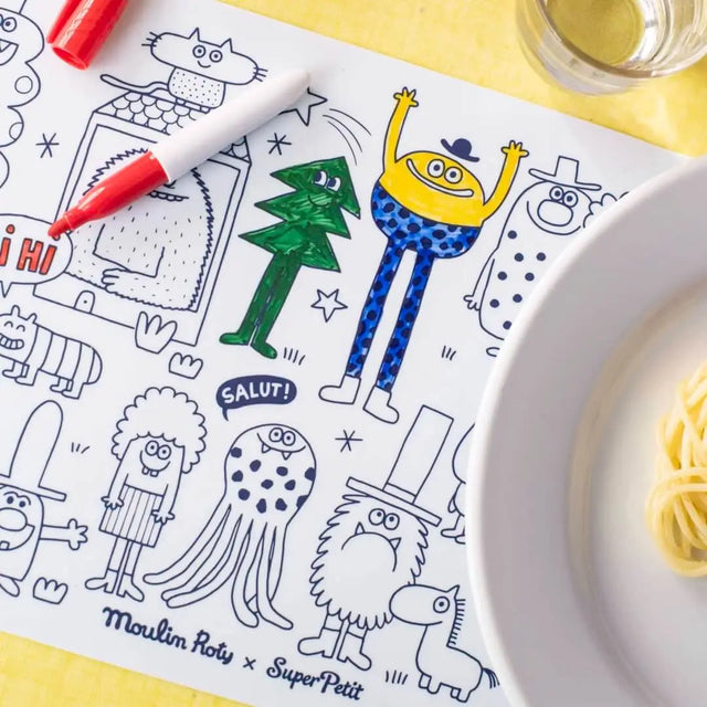 Tapis de coloriage + feutres effaçables Schmouks - Art & bricolage by Moulin Roty