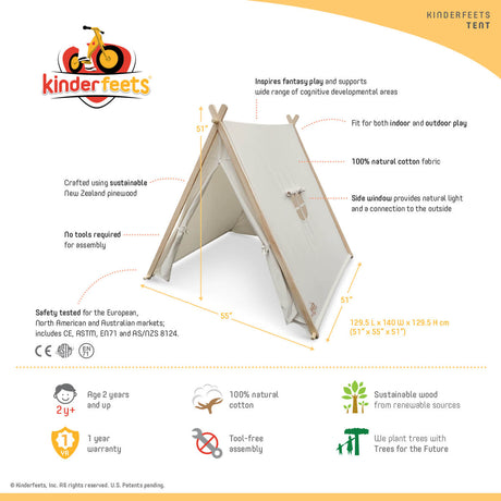 Tente de jeu intérieure/extérieur - Décoration by Kinderfeets