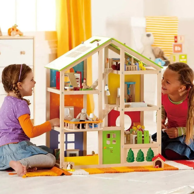 Maison de poupées 4 saisons meublée (36 pcs) - Maisons de poupée by Hape