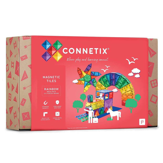 Mega Pack de tuiles magnétiques Arc-en-ciel (212 pcs) - Jeux de construction by Connetix