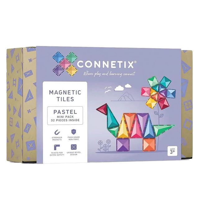 Tuiles magnétiques Pastel Mini (32 pcs) - Jeux de construction by Connetix