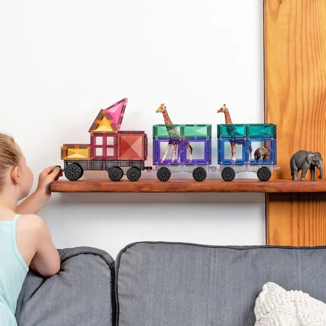 Tuiles magnétiques Transport Pastel (50 pcs) - Jeux de construction by Connetix