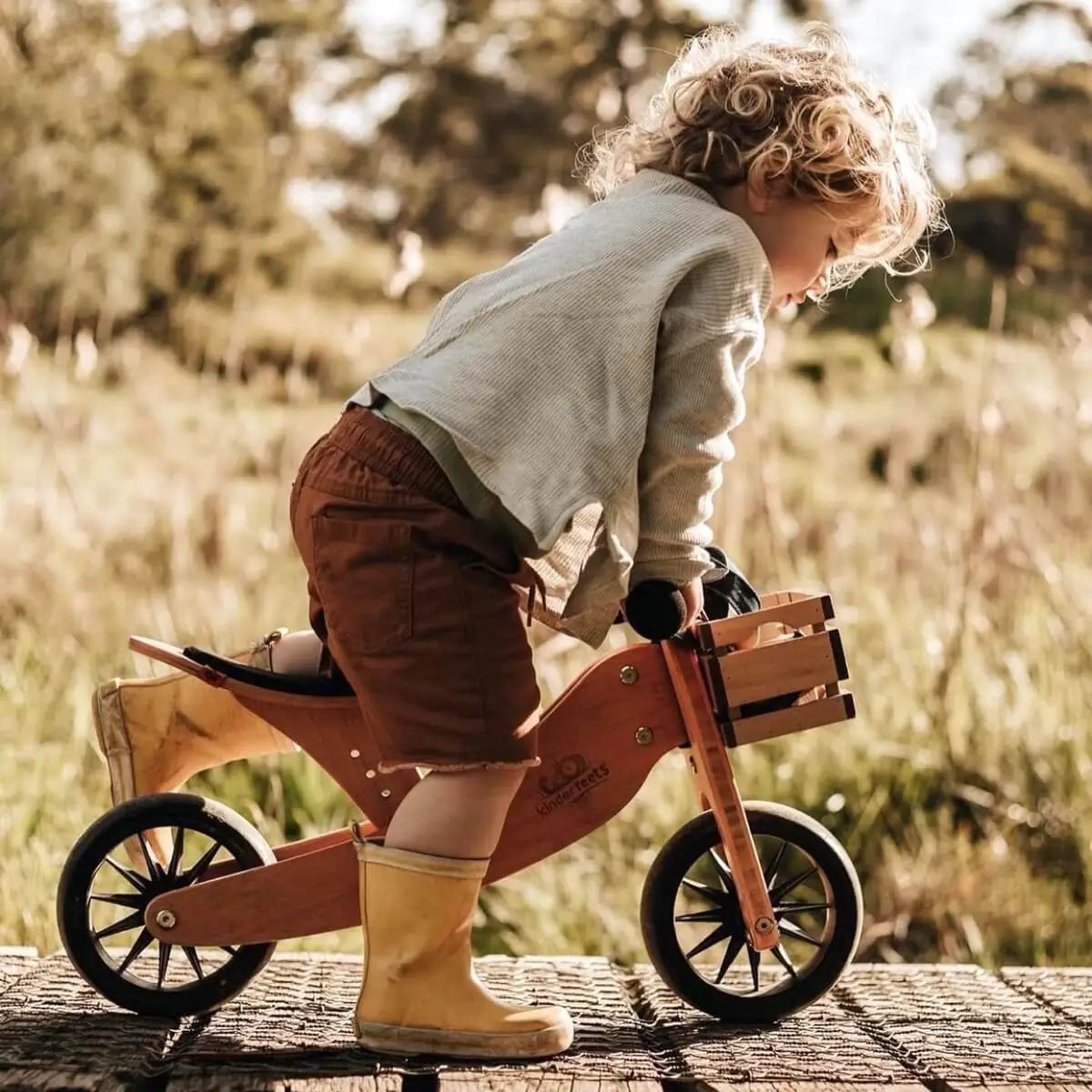 Vélo d'équilibre évolutif Tiny Tot PLUS - Bambou - Jeux d'extérieur by Kinderfeets