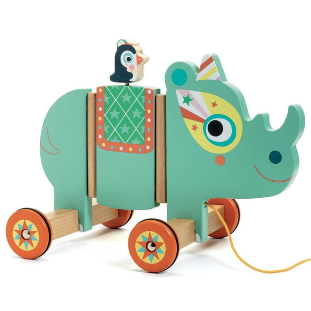 Vilma rhinocéros à promener - Jouets à tirer / pousser by Djeco