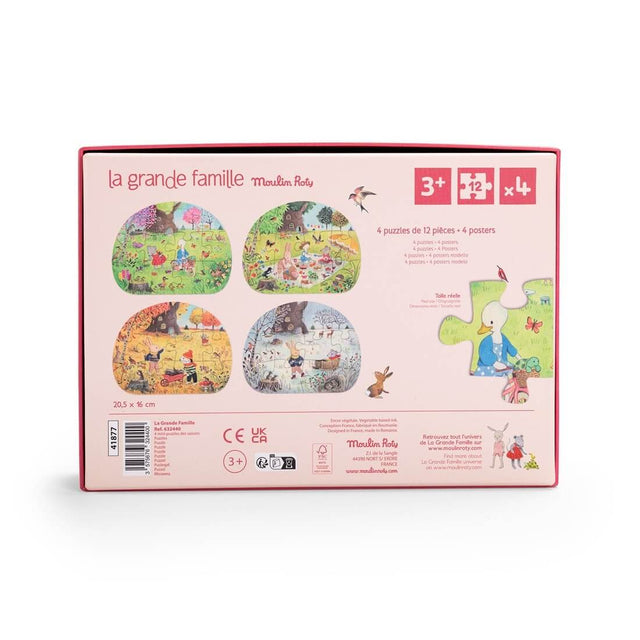 4 mini puzzles Les Saisons (4 x 12 pcs) - Casse-têtes by Moulin Roty