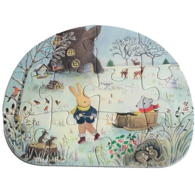 4 mini puzzles Les Saisons (4 x 12 pcs) - Casse-têtes by Moulin Roty