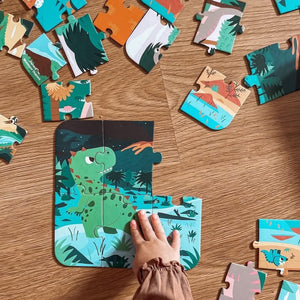4 puzzles évolutifs - Dinosaures (6 à 16 pcs) - Casse-têtes by Janod