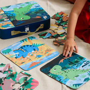 4 puzzles évolutifs - Dinosaures (6 à 16 pcs) - Casse-têtes by Janod